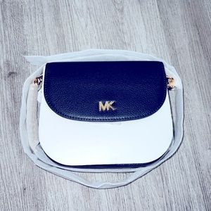 Michael Kors Half Dome Crossbody Bag (Navy Blue)